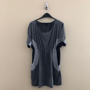 3XL Grey Bodycon Casual Jersey Tunic Dress